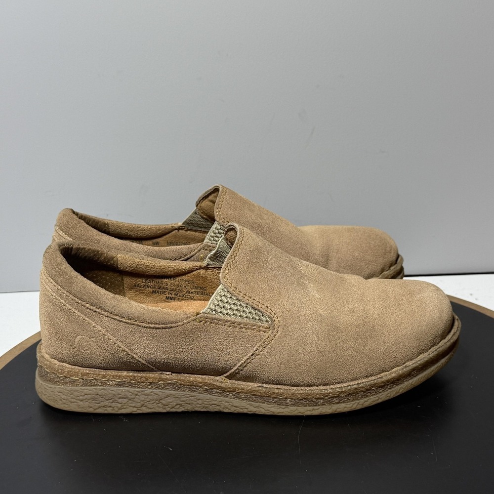 Born Shoes‎ Womens Size 8.5 Beige Suede Slip On Casual Comfort Walking PALMA